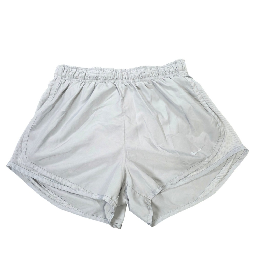 Nike Dri-FIT Running Shorts Women's Size Small Wolf Grey Bulit in Brief Athletic